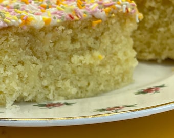 Old School Sprinkle Sponge Cake – Homemade Retro Tray Bake (UK Only)