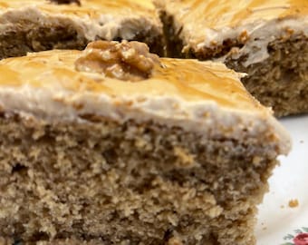 Homemade Coffee & Walnut Cake – Rich, Moist, and Traditionally Baked