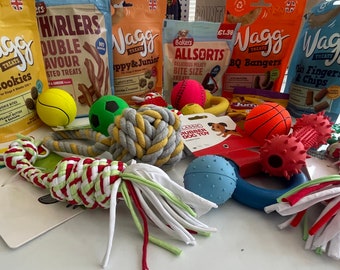 Dog Gift Hamper: Treats and Toys for dogs and puppy’s