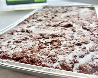 Gluten free Old School Chocolate Concrete Traybake: Crunchy School Dinner Dessert - UK Treat Handmade