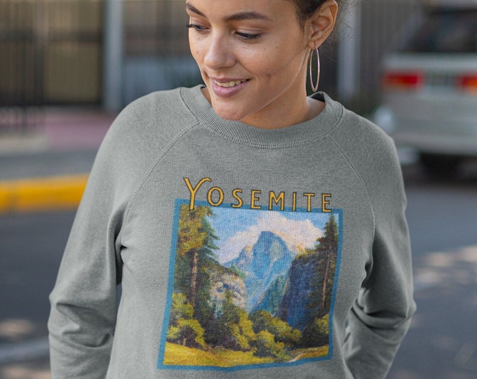 Yosemite, sweatshirt-for her, sweatshirt-for him, halfdome, nationalpark, naturalwonder, sweatshirtgift,  Unisex Garment-Dyed Sweatshirt