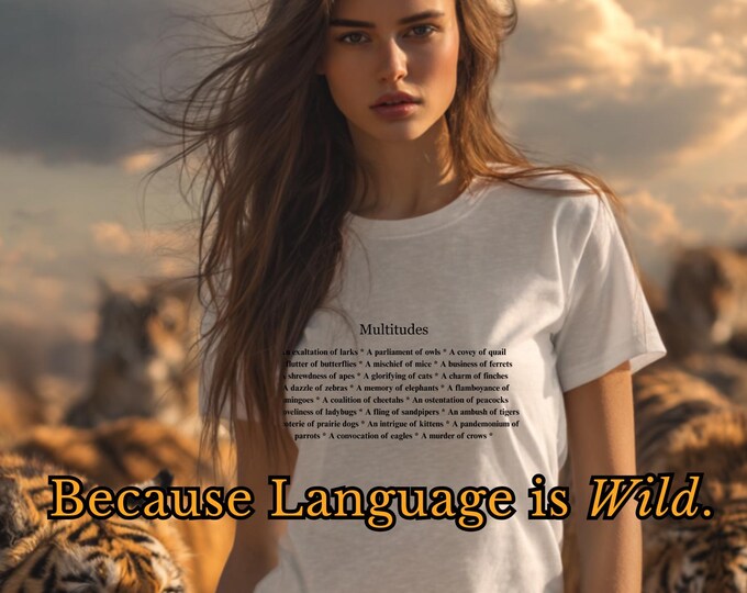 Word Nerd T-Shirt, Collective Nouns Gift, Dark Academia, English Teacher Shirt, Book Lover Tee