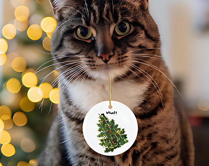 BadCat Christmas Tree, Christmas Ornament,funnycat, gift-for catlovers,