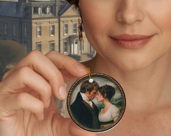 Pride & Prejudice Romantic Ornament, Regency Love, Literary Valentine, Jane Austen-Inspired Decor