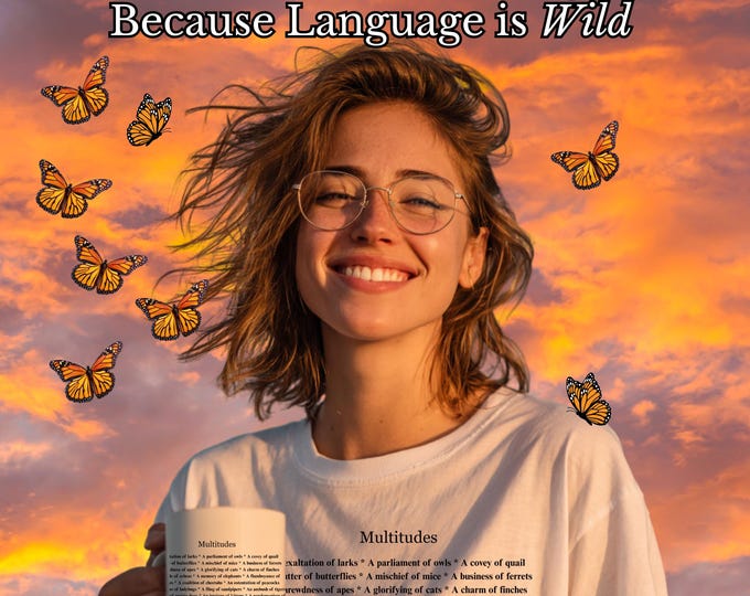 Word Nerd Multitudes Mug, Collective Nouns Cup, Gift for Readers, Writers, Teachers & Book Lovers, Word Lovers Mug