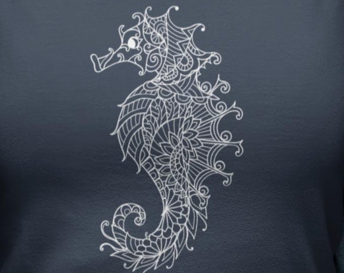 Seahorse T Shirt - Womens Top,Ocean Vibe,Graphic Tshirt,Beach Style,Casual Wear,Sea Lovers Gift,Gift for Her, Unisex Garment-Dyed T-shirt