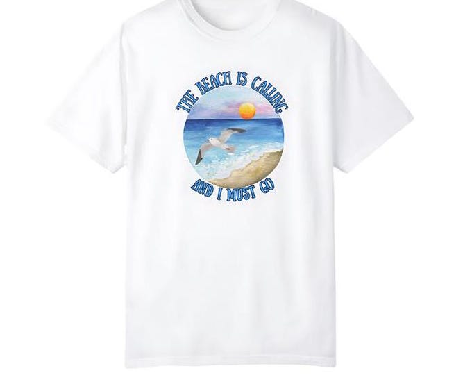 Beach Vibes Unisex T-shirt, The Beach is Calling Tee, women's t shirt, beach getaway, beach-time, gifts-for her, beach-vibe, vacation shirt