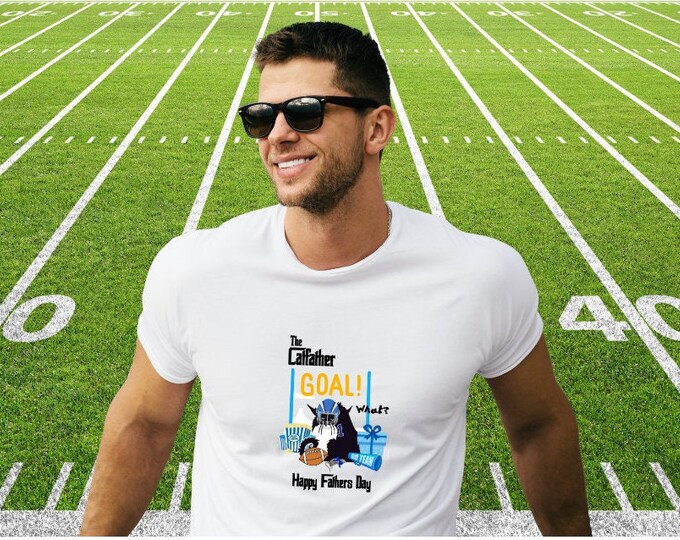 BadCat, FootballDad, FathersDay gift, gift for dad, funnycat tee, footballdad, FathersDay-shirt, gift-for catdads, Unisex Softstyle T-Shirt