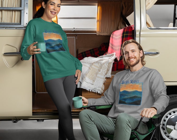 Blue Ridge Sweatshirt    #mountains #nature #Appalachian #wilderness                        Unisex Garment-Dyed Sweatshirt