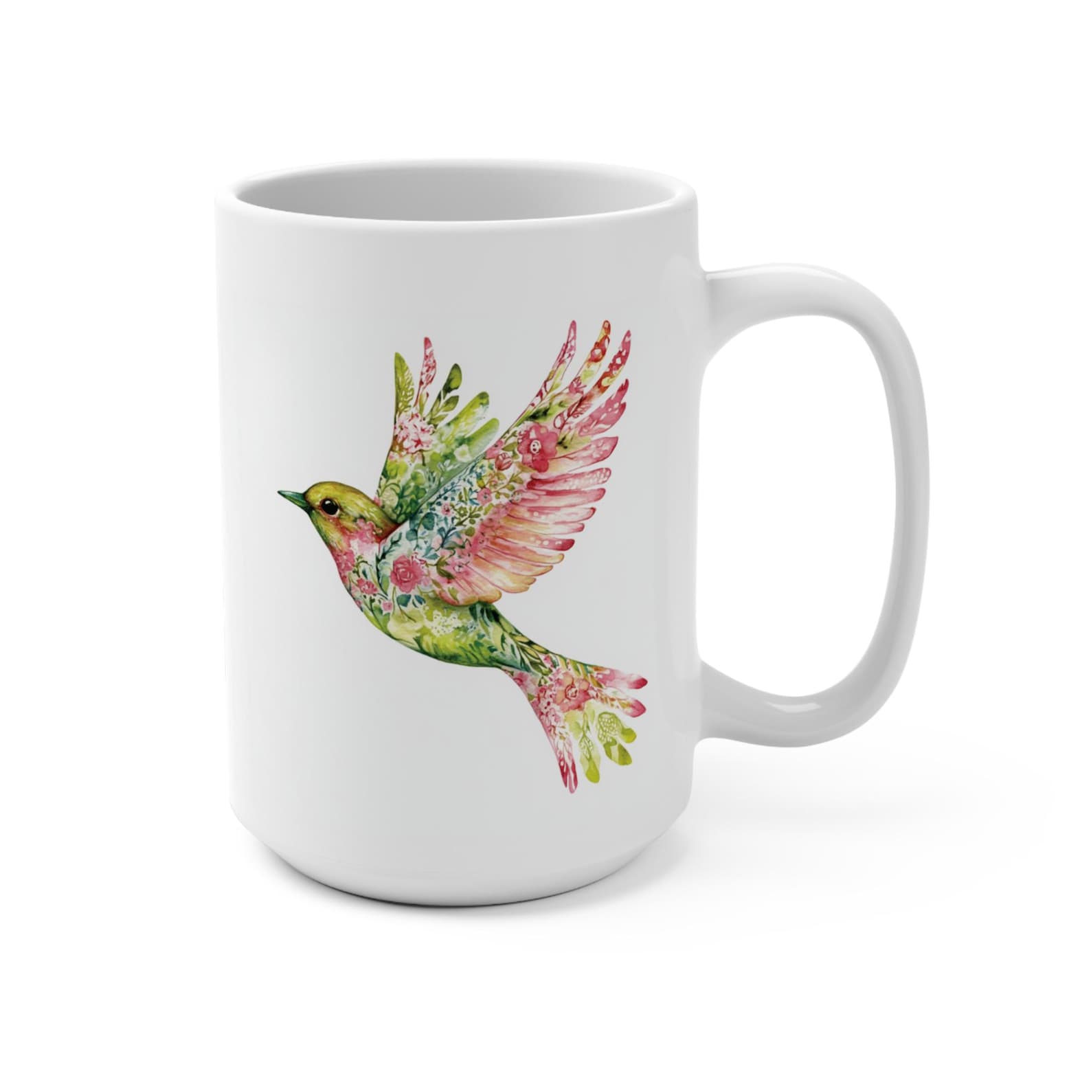 Summer Bird Coffee Cup, Colorful Bird Mug, Kitchen Decor, Gifts