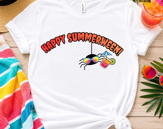 Happy Summerween Shirt, Halloween in Summer Tee, Spooky Summer Top, Funny Halloween Lover Gift,