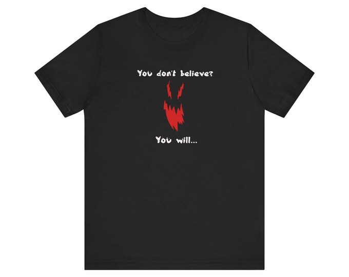 Demon-Tee, Halloweenshirt,funnytee,Halloweentee,spookytee,gifttee,tee-for him,tee-for her, Unisex Jersey Short Sleeve Tee