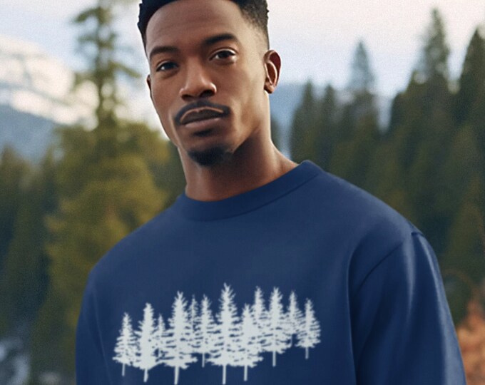 Sweatshirt, nature, pine trees, gift for him, gift for her       Unisex Heavy Blend™ Crewneck Sweatshirt