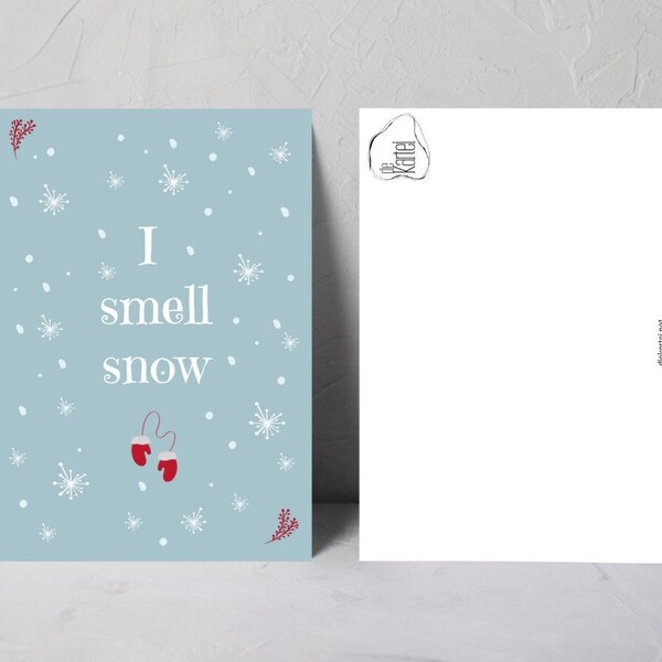 Postkarte, "I smell snow"