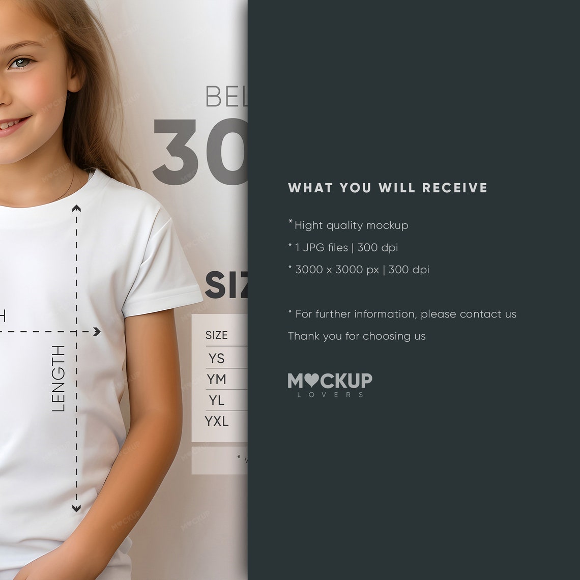 Bella Canvas 3001Y Size Chart Square Format White Color Bella Canvas