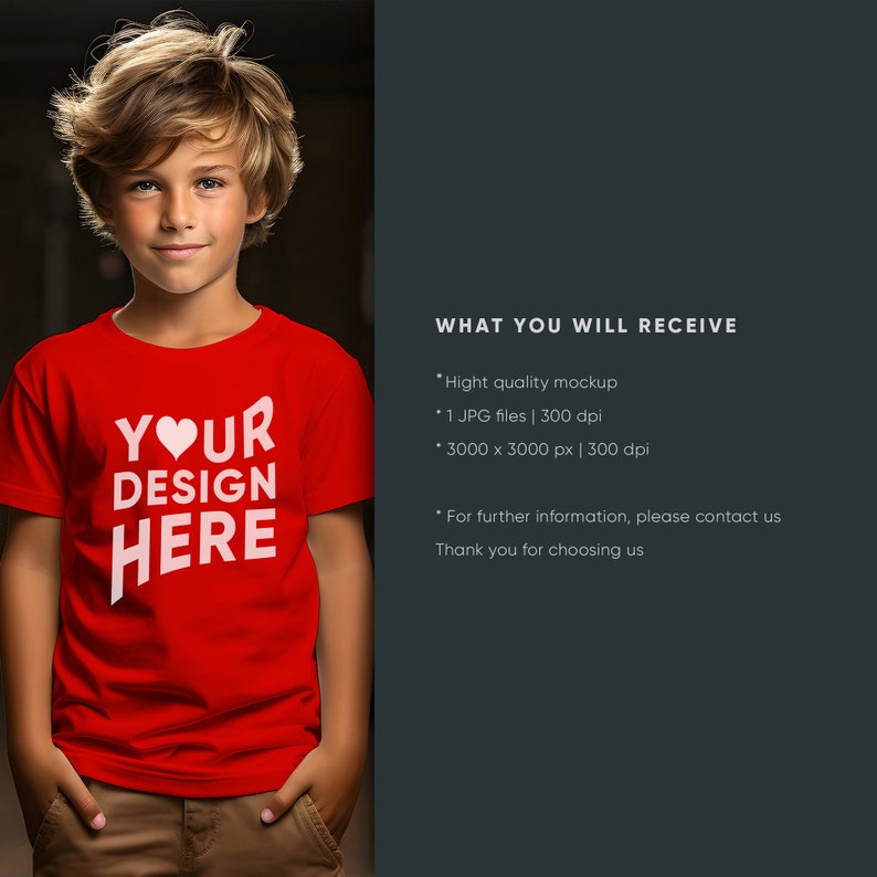 Bella Canvas 3001Y Short Sleeves Tshirt Mockup Bella Canvas Shirt Red