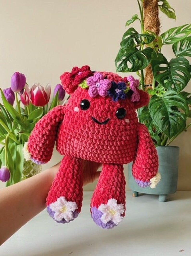 Spring monster crochet pattern zdjęcie 1