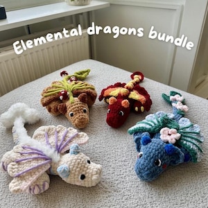 Elemental Dragon Crochet Pattern Bundle
