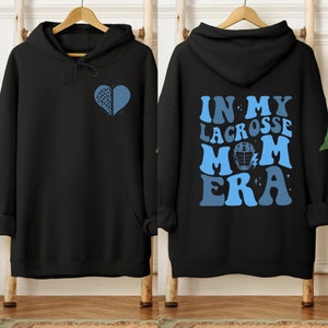 In My Lacrosse Mom Era Customizable Sweatshirt, Optional Personalization Lacrosse Mom Hoodie, Lacrosse Mom Sweatshirt, Lacrosse Mom Gift