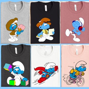 Sweatshirt Les Schtroumpfs - Motif Schtroumpfette Et Papa Schtroumpf Se Tenant La Main - Coupe Classique, 241 G