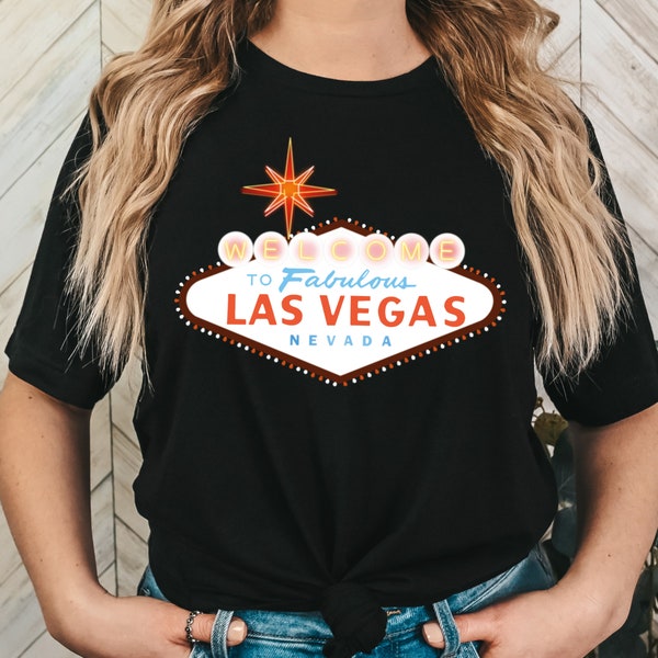 T-shirt Las Vegas Nevada Avec Strass - Taille S, Noir, Occasion Très Bon état - Département Femme