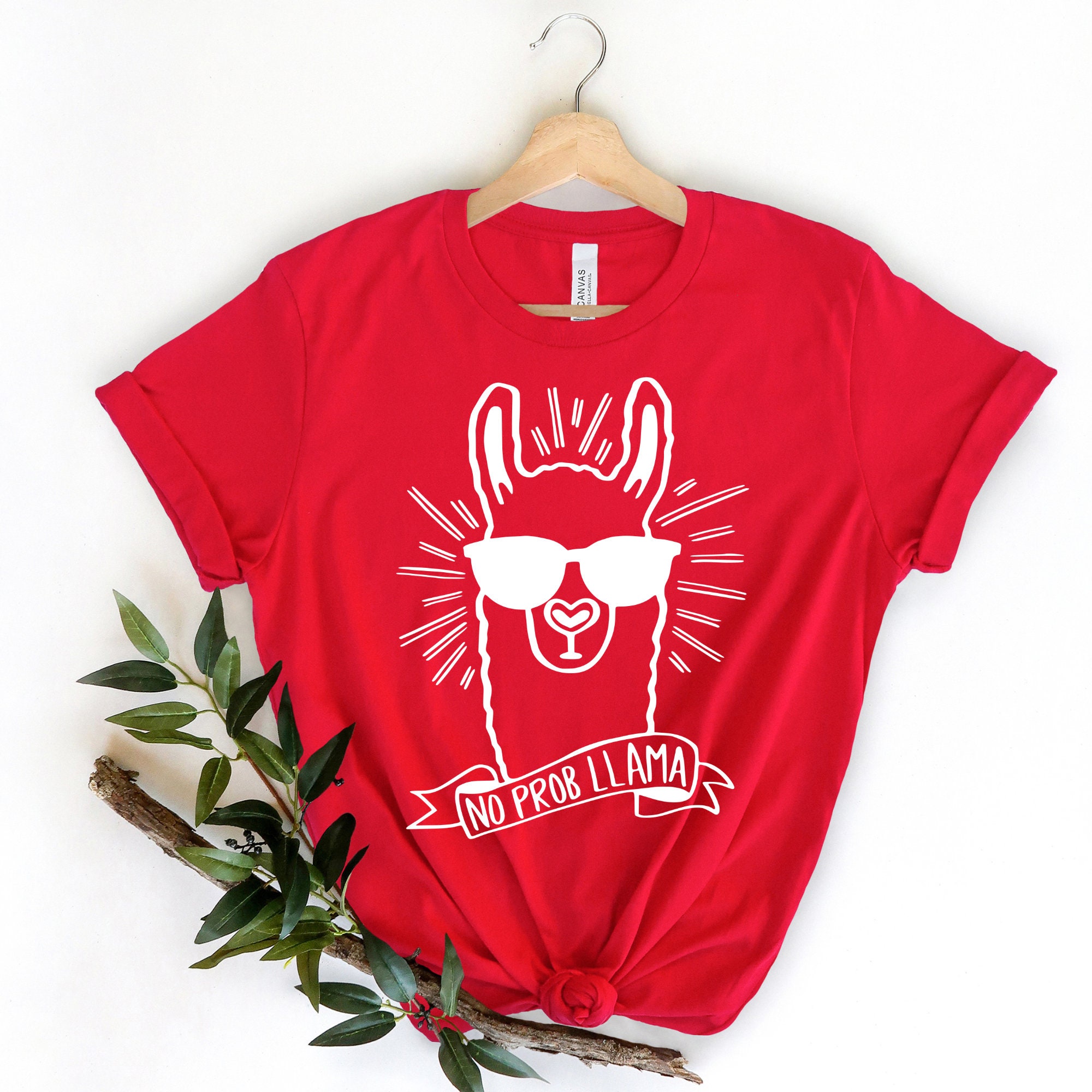 No Problem Shirts, No Prob Llama Shirt, Sarcasm Shirt, Funny Tshirt ...