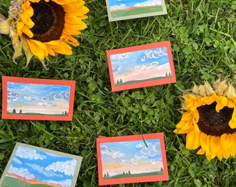 Original Acrylic Mini Painting - Sunset Series