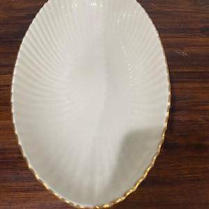 Vintage Lenox Hand Decorated With  24k Gold - 13 1/4” X 7” Oval Centerpiece Bowl