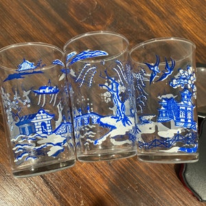 Set Of 3 Vintage Juice Glasses Anchor Hocking