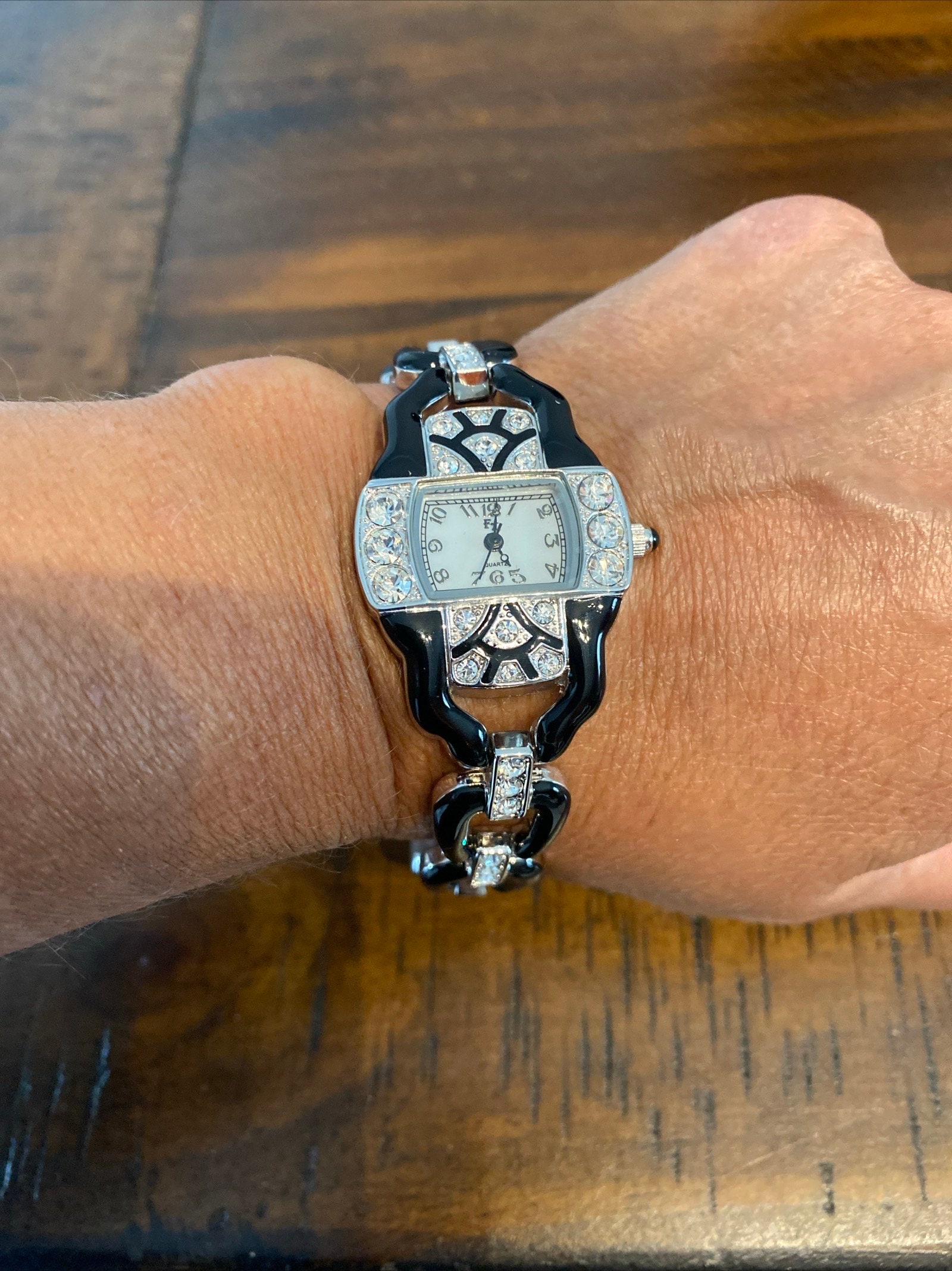 Vintage Franz Xavier Art Deco Watch- Plastic Still on Back 