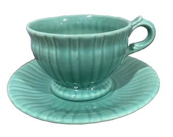 Vintage Stangl 1388 Colonial Green Tea/coffee Cup & Saucer