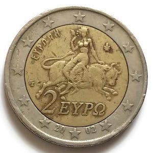 Rare 2 Euro Coin Greece 2002