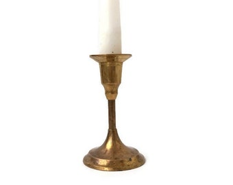 Vintage Brass Candle Holder, Small Brass Candle Holder