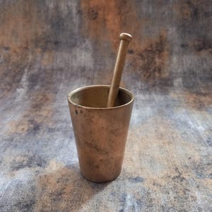Antique Bronze Mortar And Pestle