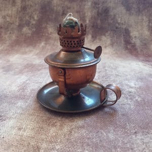 Vintage Kupfer Schwenkbare Öl Lampe