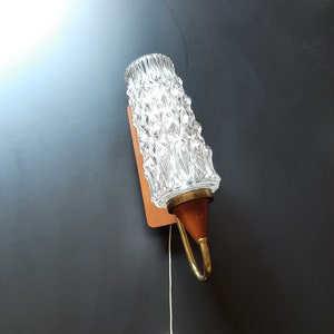 Teak Wooden Wall Lamp by Richard Essig Mid Century, Very Rare Vintage wall mounted lamp, 60s lamp, vintage wall lamp, danish design