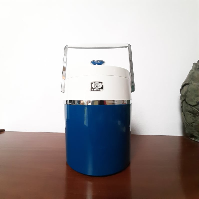 Vintage Ice Cube Bucket, Tiger Ice Bucket, Japanese Ice Bucket, 1960's