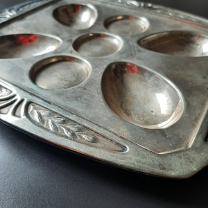 Egg holder, Vintage egg holder, Metal egg holder, Egg tray, egg storage, ART DECO