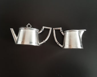 Art Deco Silverplate Tea and Coffee Service, MENESES, Circa 1920s