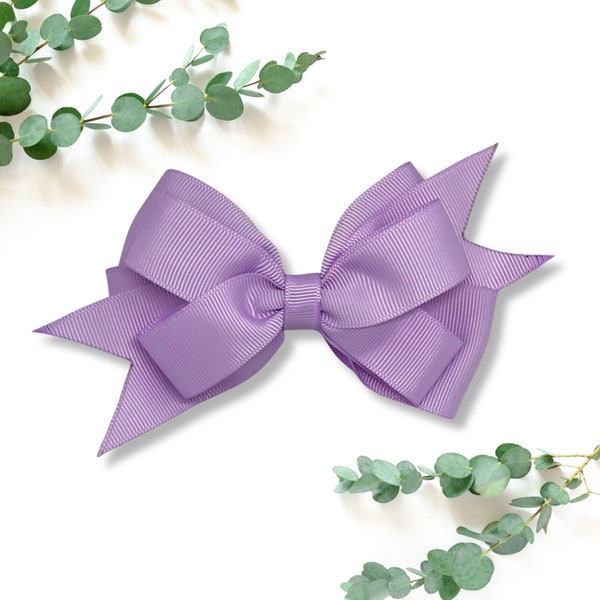 Light purple bow- large hair bow- lavender hair bow- purple hair accessories- little girl hair bows- light purple accessories