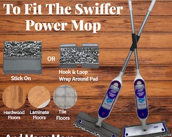 Whatamop-Made To Fit The Swiffer Power Mop Super Microfilaments Multi Surface  Mop Pad Upgrade Wet or Dry Power Cleaning (Mop Not Included)