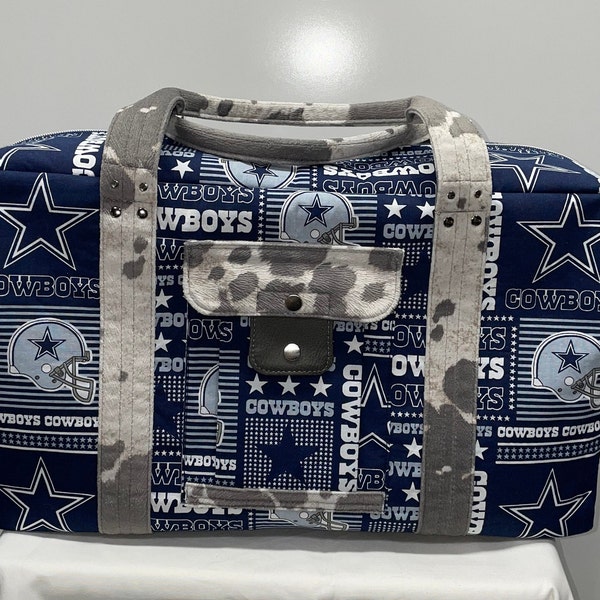 Dallas Cowboys Travel Bag, Handmade Dallas Cowboys Weekender Bag, Sports Travel Bag, Duffle Bag, Gym Bag, Luggage Bag, Overnight Bag