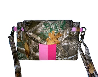 Real Tree Edge Camo Handmade Crossbody Cell Phone Purse w/Strap
