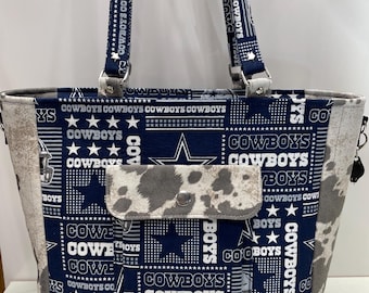 NFL Dallas Cowboys handmade Tote/shoulder bag. Travel purse. handbag. One Of A Kind.  gift