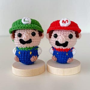 Mario and Luigi Crochet Plush, Luigi, Mario Kart World, Princess Peach