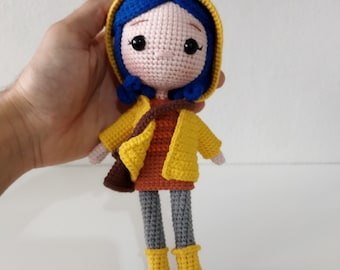 Coraline,Coraline Crochet Doll,Coraline Jones,coraline miss miriam,Coraline Jones