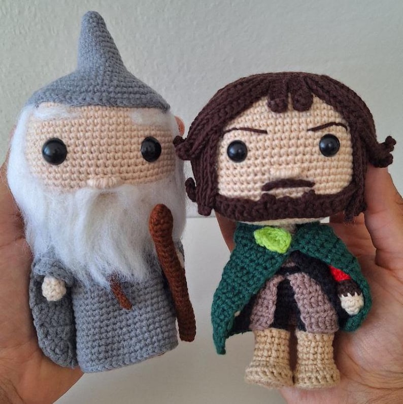 Lord Of The Rings Crochet Plush, Gandalf, Aragorn, Gimli, Legolas, Galadriel, Tolkien image 6