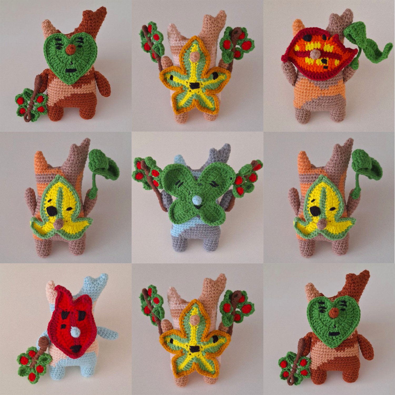 Legend of Zelda Korok Crochet Plush, Linder, Makar, Oakin, Kula