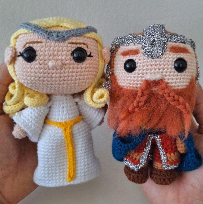 Lord Of The Rings Crochet Plush, Gandalf, Aragorn, Gimli, Legolas, Galadriel, Tolkien image 7