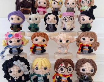 Juguete de ganchillo de mago, muñeca de mago, regalo de escuela de magia